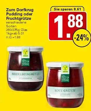 Zum Dorfkrug Pudding oder Fruchtgrütze – verschiedene Sorten