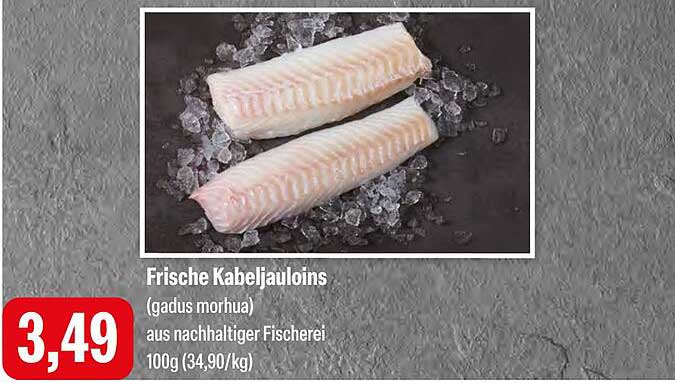 Frische Kabeljauloin