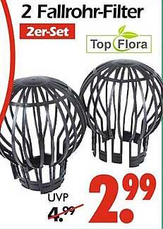 2 Fallrohr-Filter Zer-Set von Top Flora