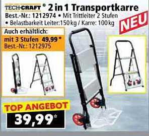 2 in 1 Transportkarre mit Trittleiter - TOP ANGEBOT!