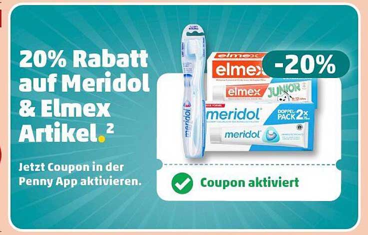 20% Rabatt auf Meridol & Elmex Artikel