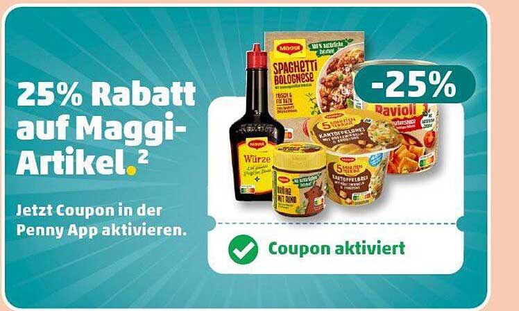 25% Rabatt auf Maggi-Artikel
