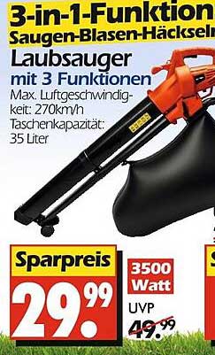 3-in-1-Funktion Laubsauger mit 3 Funktionen