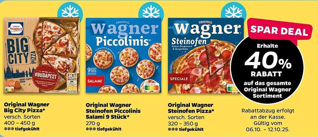 40% Rabatt auf das gesamte Original Wagner Sortiment
