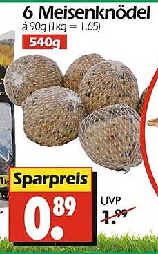6 Meisenknödel á 90g (1kg = 1.65)