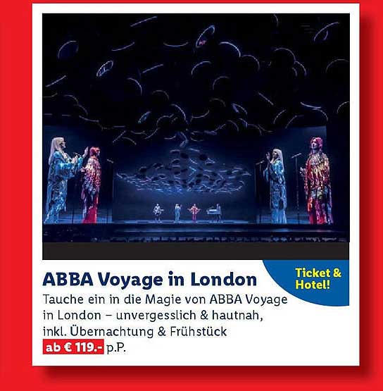 ABBA Voyage in London – Ticket & Hotel