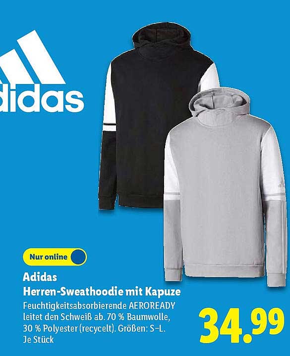 Adidas Herren-Sweathoodie mit Kapuze