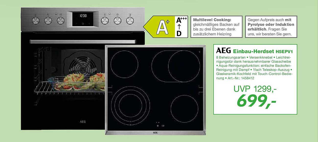AEG Einbau-Herdset H5EPV1