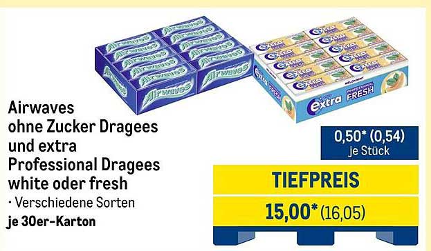 Airwaves ohne Zucker Dragees und extra Professional Dragees white oder fresh