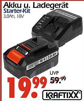 Akku u. Ladegerät Starter-Kit 3,0Ah, 18V