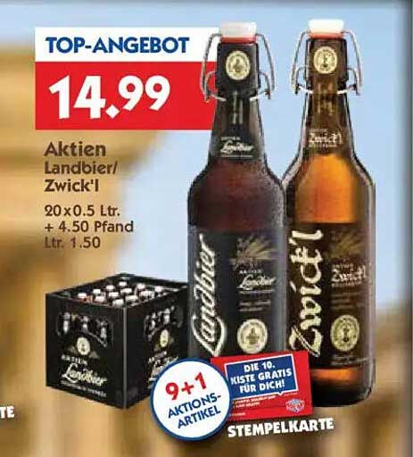 Aktien Landbier/Zwick'l 20 x 0.5 Ltr.