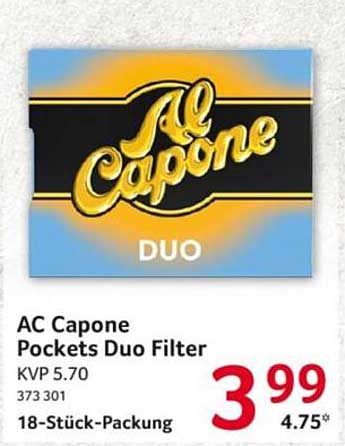 Al Capone Pockets Duo Filter 18-Stück-Packung