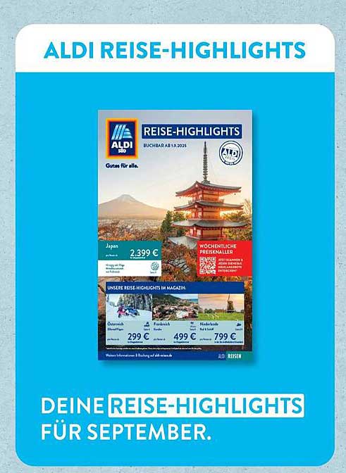 ALDI Reise-Highlights für September