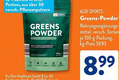 ALDI SPORTS Greens-Pulver