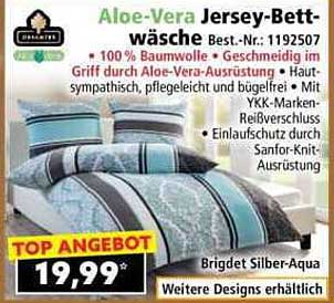Aloe-Vera Jersey-Bettwäsche