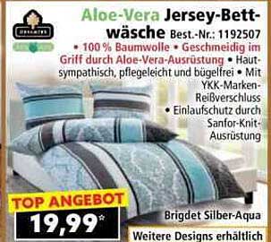Aloe-Vera Jersey-Bettwäsche