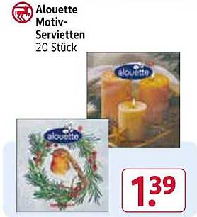 Alouette Motiv-Servietten 20 Stück