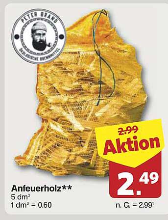 Anfeuerholz 5 dm³ - Ideal für gemütliche Abende