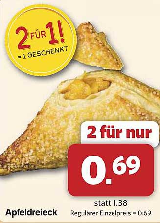 Apfeldreiecke - 2 für 1! = 1 geschenkt
