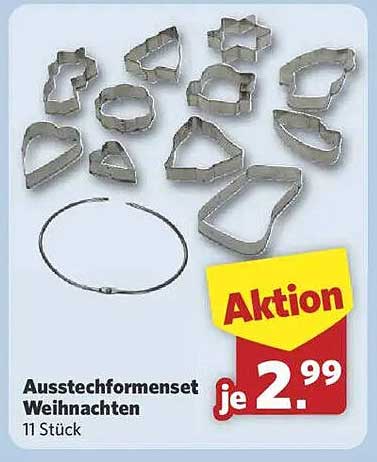 Ausstechformenset Weihnachten - 11 Stück