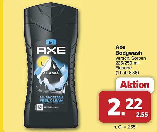 Axe Bodywash Alaska 225/250 ml Flasche