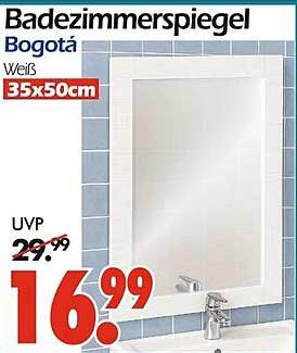 Badezimmerpiegel Bogotá - Weiß 35x50cm