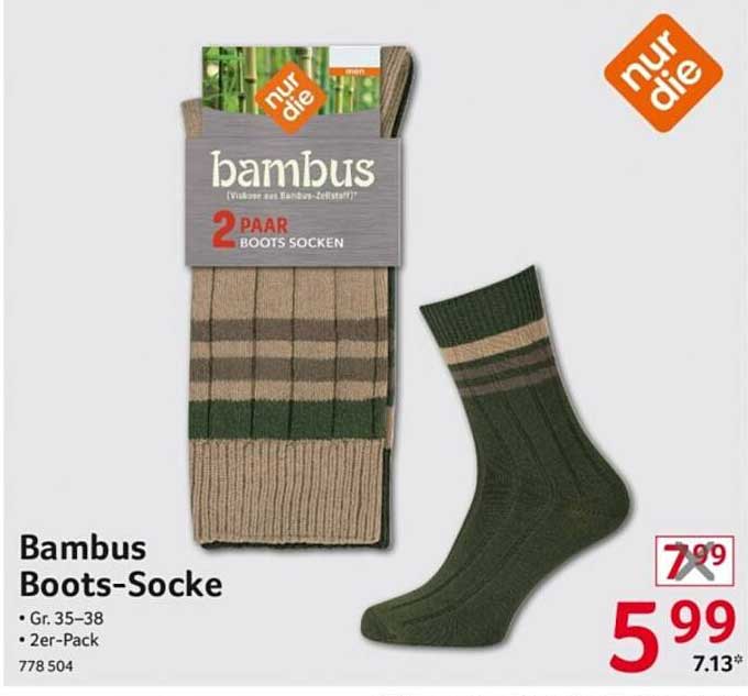 Bambus Boots-Socken 2er-Pack