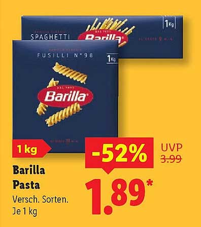 Barilla Pasta 1 kg - Verschiedene Sorten