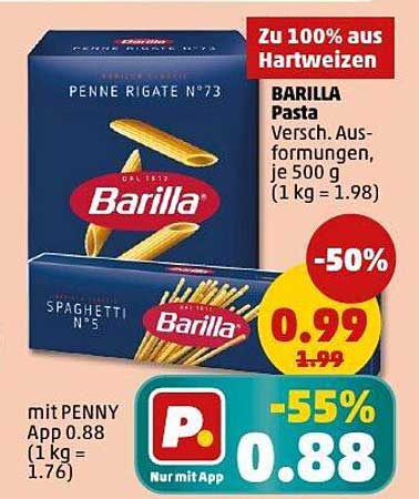 Barilla Pasta - Penne Rigate N°73 und Spaghetti N°5 zum Top-Preis