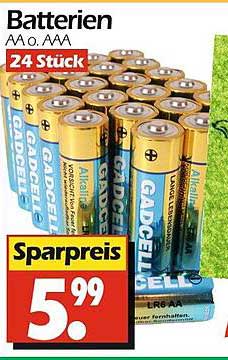 Batterien AA oder AAA, 24 Stück