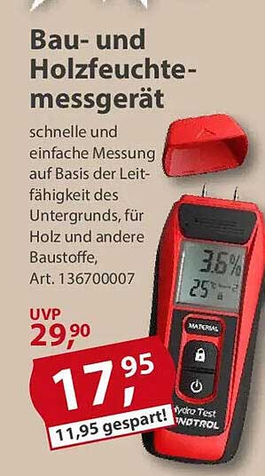 Bau- und Holzfeuchtemessgerät