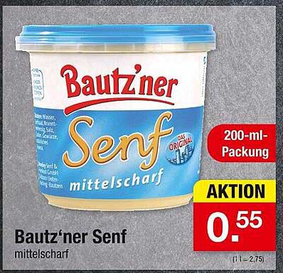 Bautz’ner Senf mittelscharf 200 ml Packung