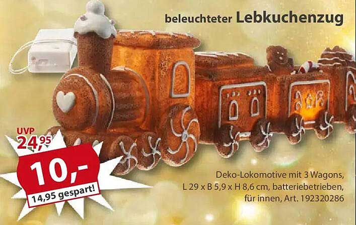 beleuchteter Lebkuchenzug