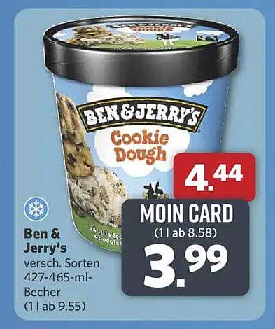 Ben & Jerry's Cookie Dough Becher 427-465 ml