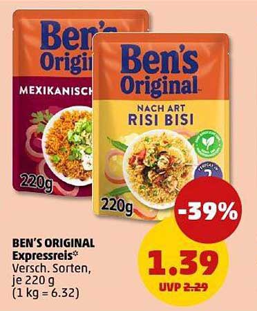BEN'S ORIGINAL Expressreis - Vielfältiger Genuss für jeden Tag