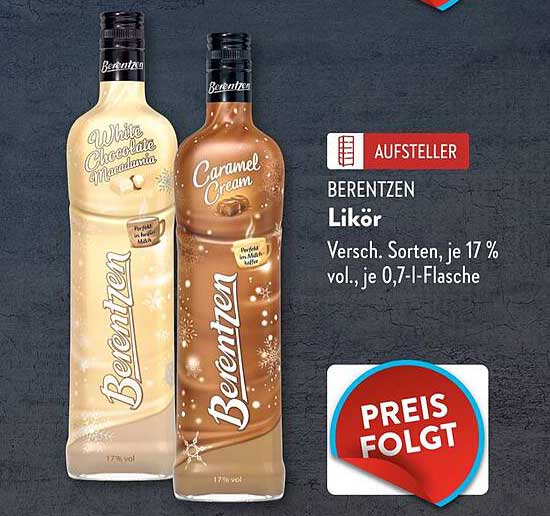 Berentzen Likör - Verschiedene Sorten, je 0,7 l-Flasche