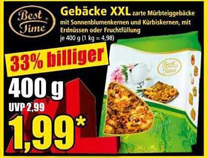 Best Time Gebäck XXL - 33% Rabatt auf zarte Mürbeteiggebäcke