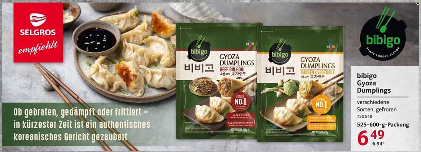 bibigo Gyoza Dumplings – verschiedene Sorten