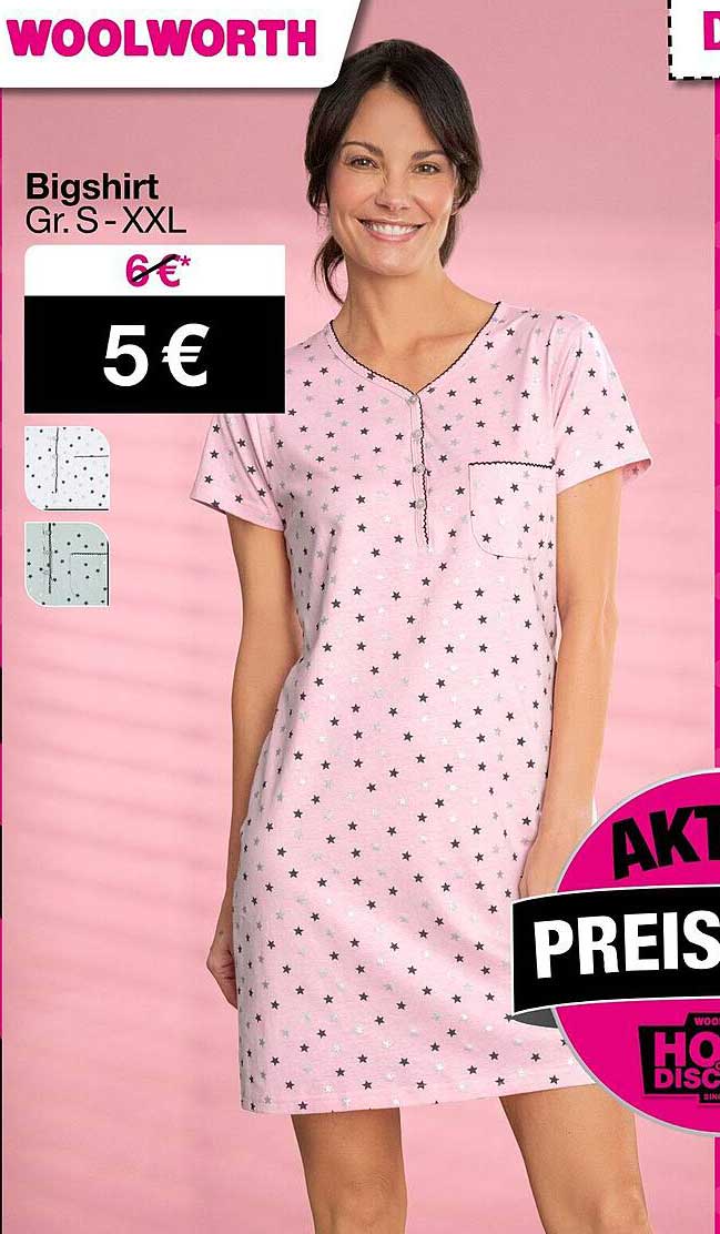 Bigshirt Gr. S-XXL - Jetzt für nur 5 €!