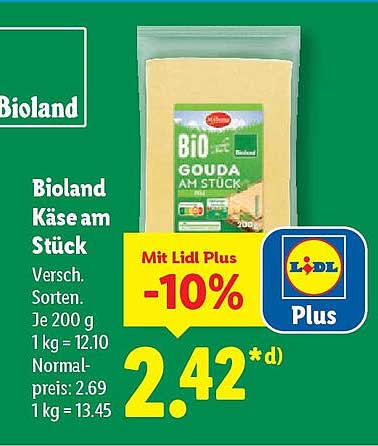Bioland Käse am Stück