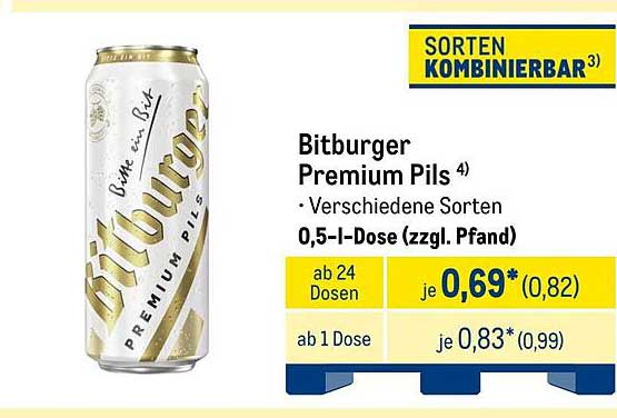 Bitburger Premium Pils 0,5l Dose