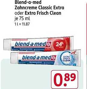 Blend-a-med Zahnpasta Classic Extra oder Extra Frisch Clean 75 ml