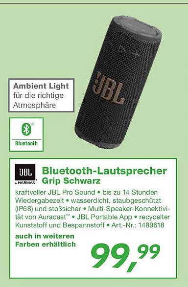 Bluetooth-Lautsprecher Grip Schwarz