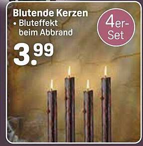 Blutende Kerzen - 4er-Set