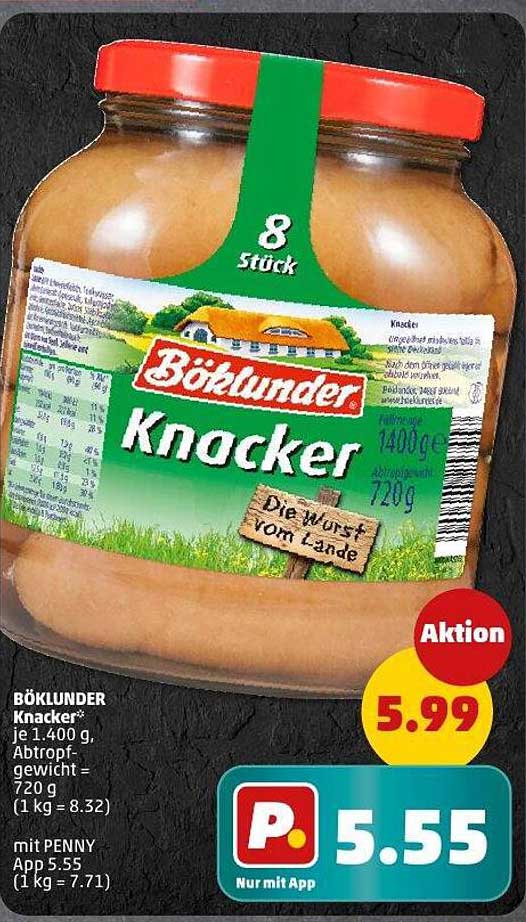 BÖKLUNDER Knacker 8 Stück - Aktion