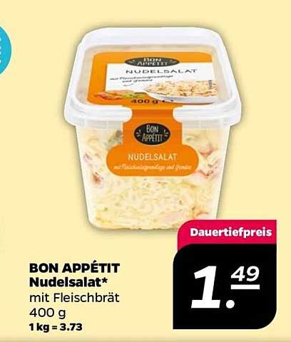 BON APPÉTIT Nudelsalat* mit Fleischbrät 400 g