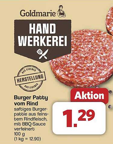 Burger Patty vom Rind