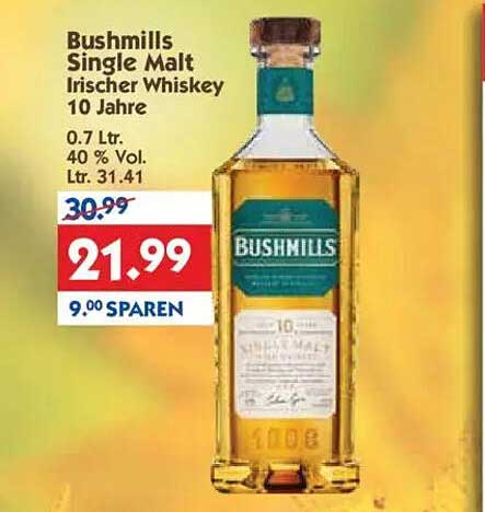 Bushmills Single Malt Irischer Whiskey 10 Jahre