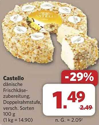 Castello dänische Frischkäsezubereitung, Doppelrahmstufe, versch. Sorten 100 g