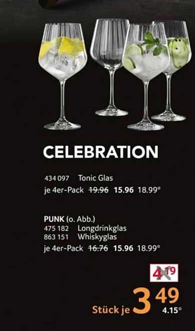 CELEBRATION Tonic Gläser & PUNK Longdrink- und Whiskygläser im Angebot